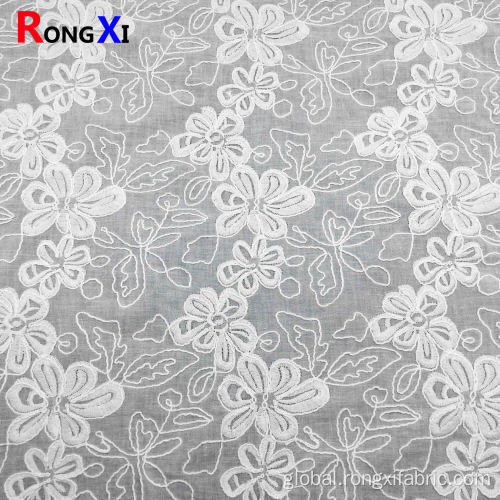 Solid Color Fabric Cotton Eyelet Fabric with Backbone Line for Clothing Supplier